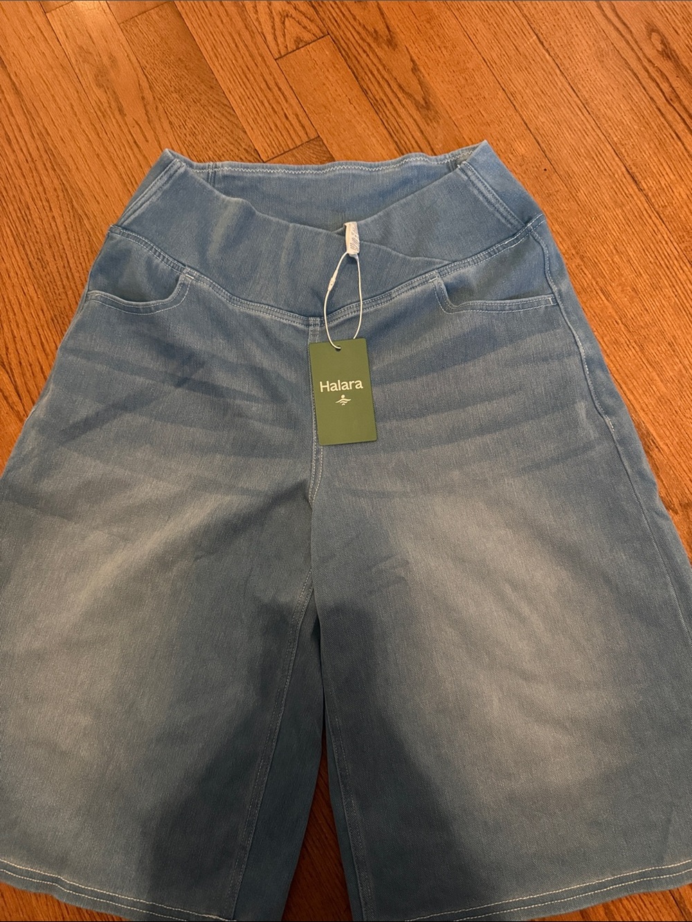 HALARA Light Blue Pull-On Jegging Shorts